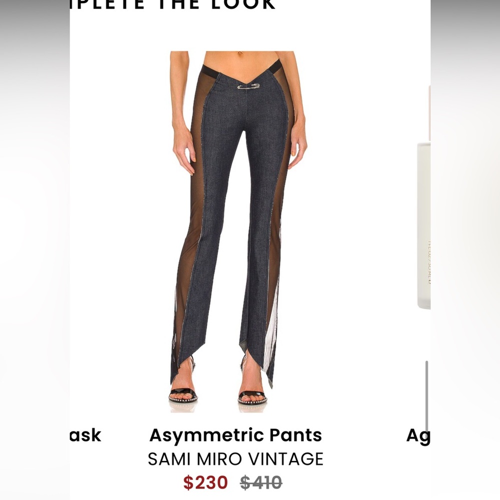 Asymmetric Pants in Denim SAMI MIRO VINTAGE